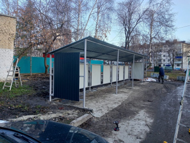 В Ульяновске продолжается благоустройство контейнерных площадок